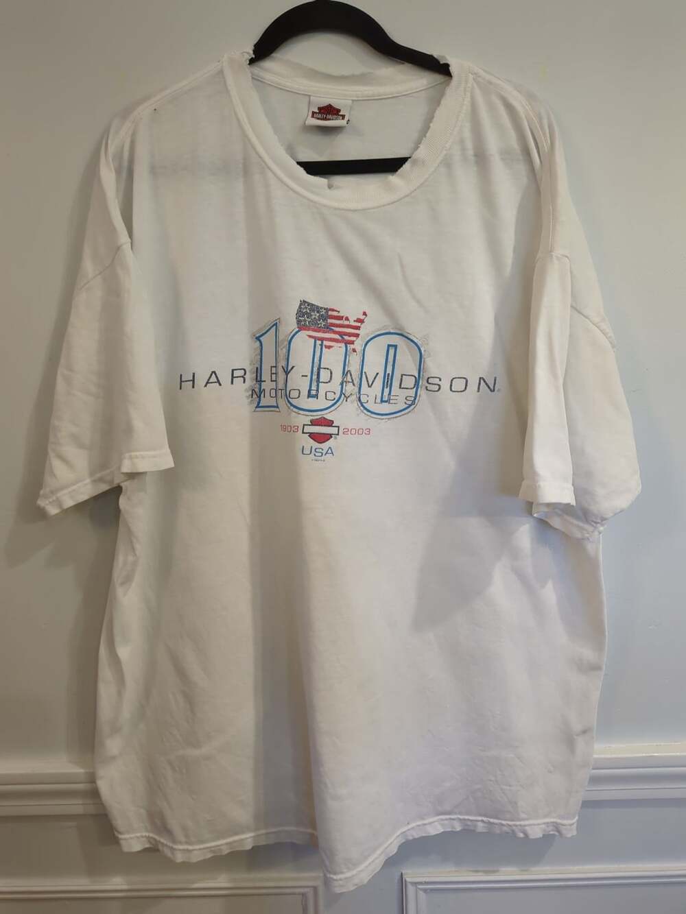 Harley Davidson Mile High 100th Anniversary T-Shirt White Aurora